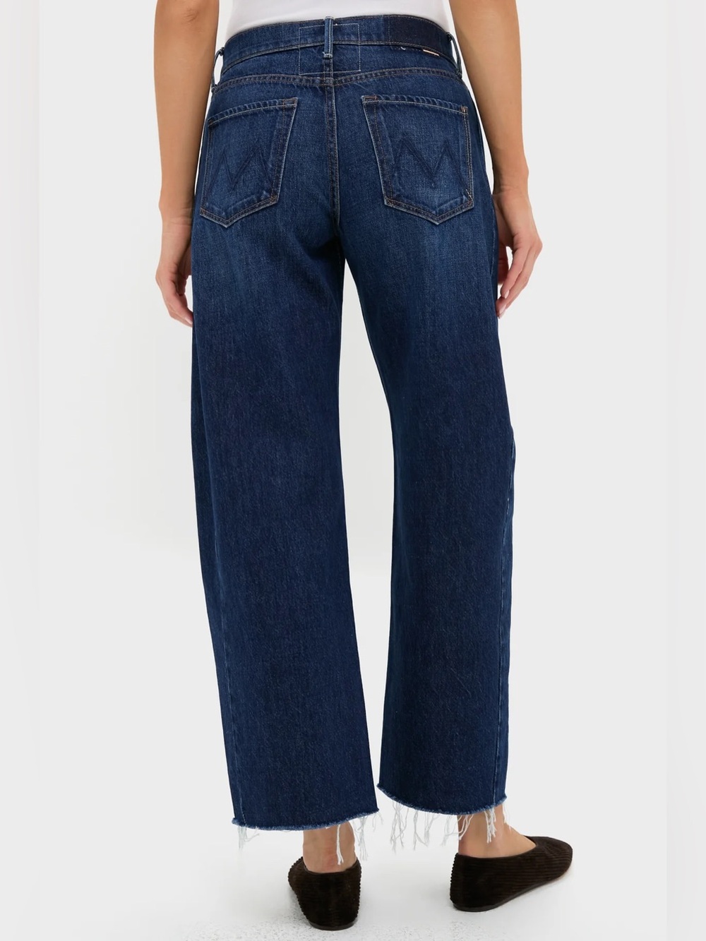 Mother Superior The Mid Rise Full-Pipe Flood Fray Jeans Unplugged Size 27 - Picture 4 of 16